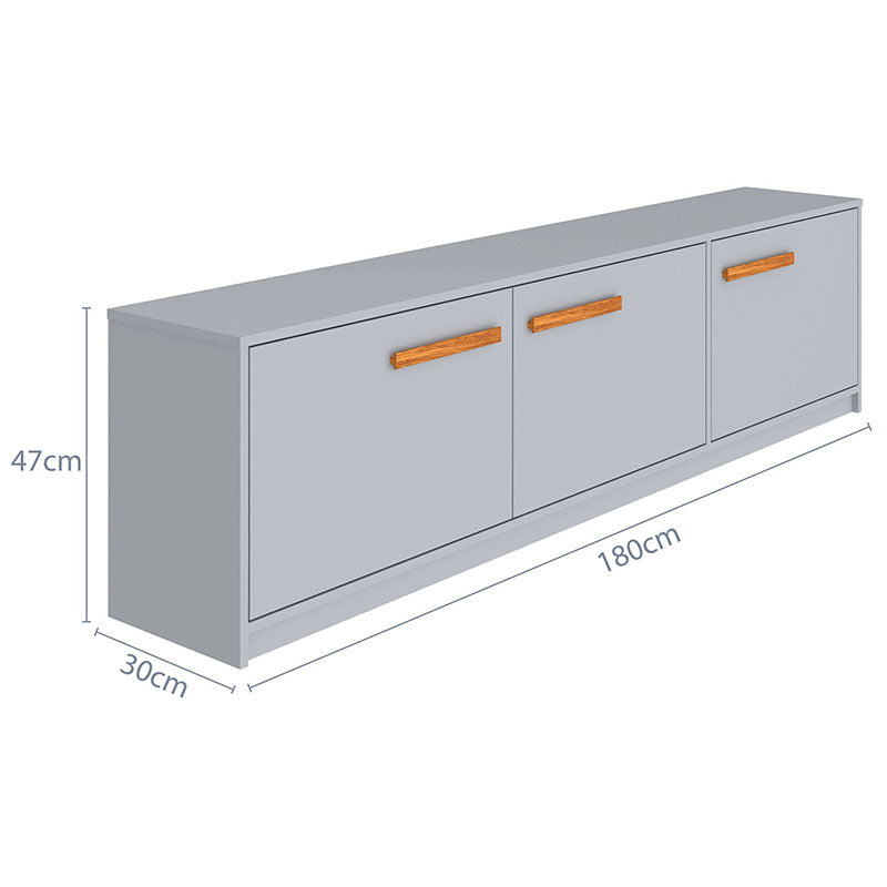 Rack Tv Smoke 3 Puertas Hasta 80 Pulgadas Grafito
