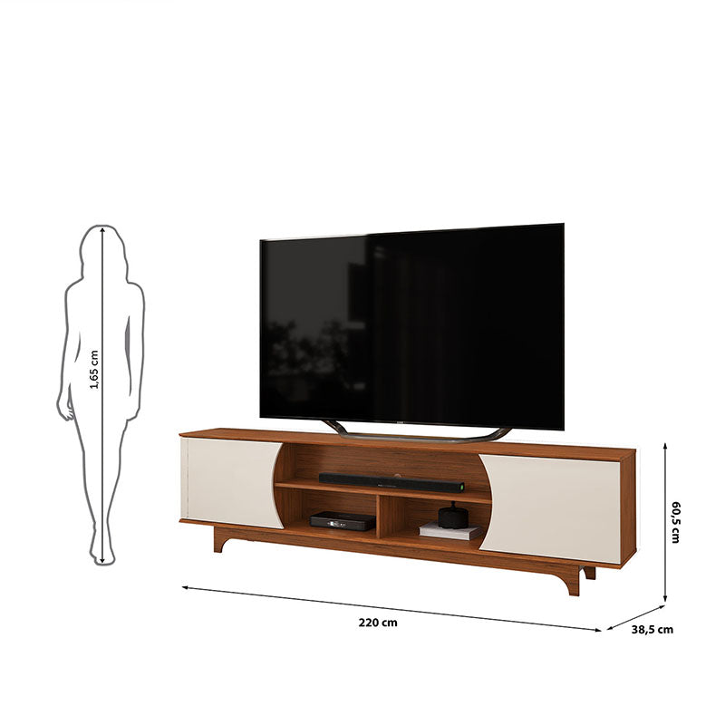 Rack TV Hector Café/Beige Hasta 70 Pulgadas
