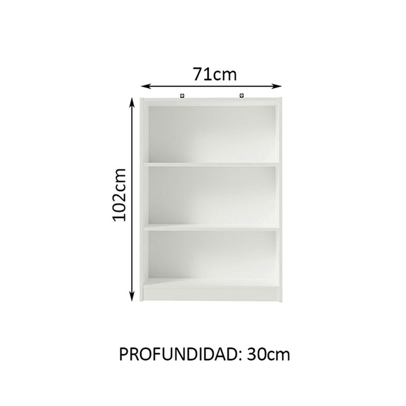 Escritorio + Estante Rubi Blanco