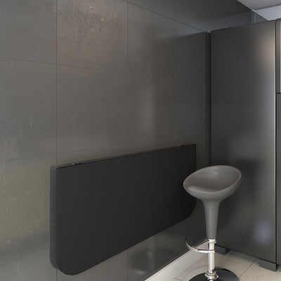 Escritorio Pegable De Pared Negro