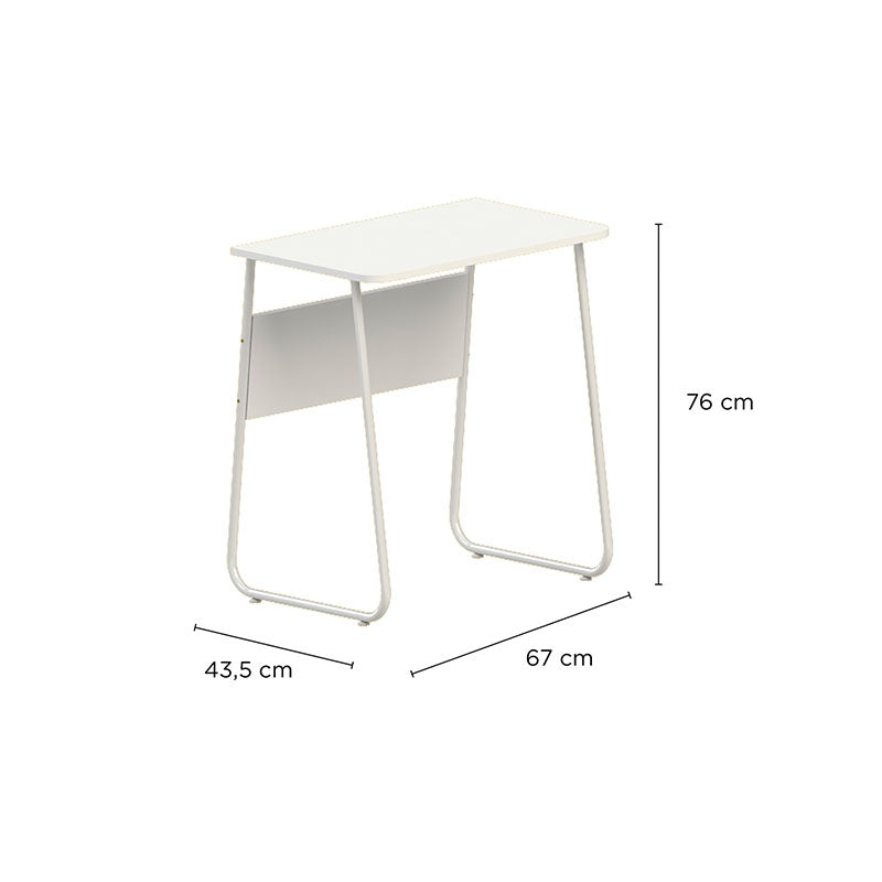 Escritorio Compacto Metalico Blanco