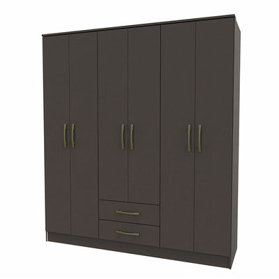 Set Closets 4 Puertas 2 Cajones + Clóset 6 Puertas 2 Cajones Negro