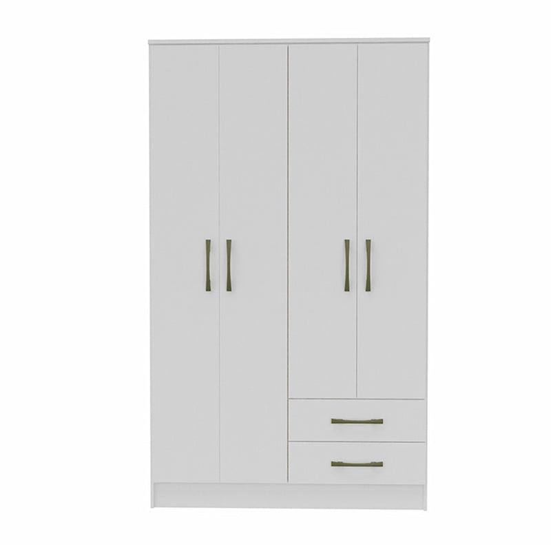Clóset Pequim Claro 4 Puertas 2 Cajones