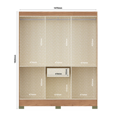 Clóset Roma Creme 6 Puertas