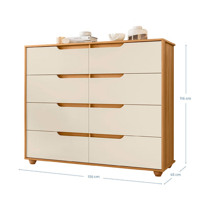 Combo Clóset 4 Puertas + Cómoda Dob Carv