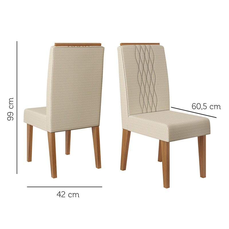 Comedor Celeste Lia 4 Sillas
