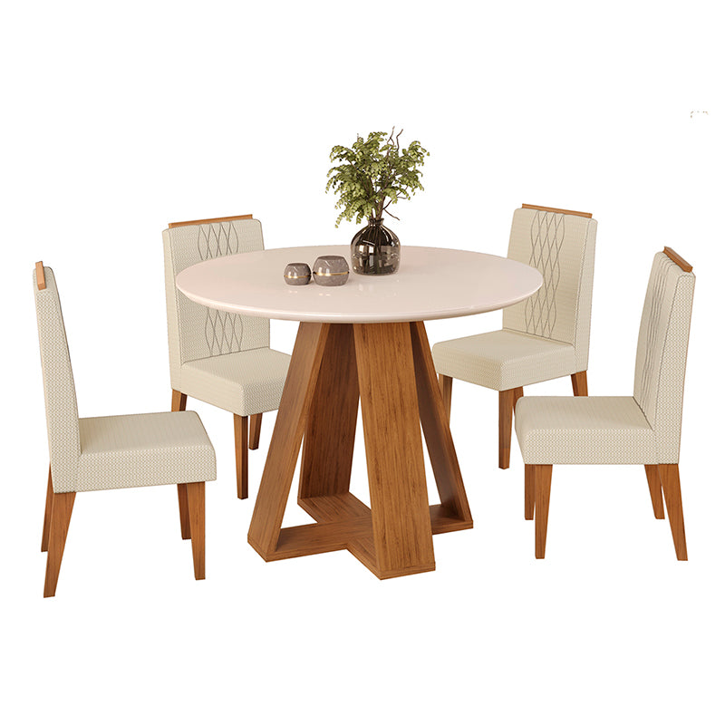 Comedor Celeste Lia 4 Sillas