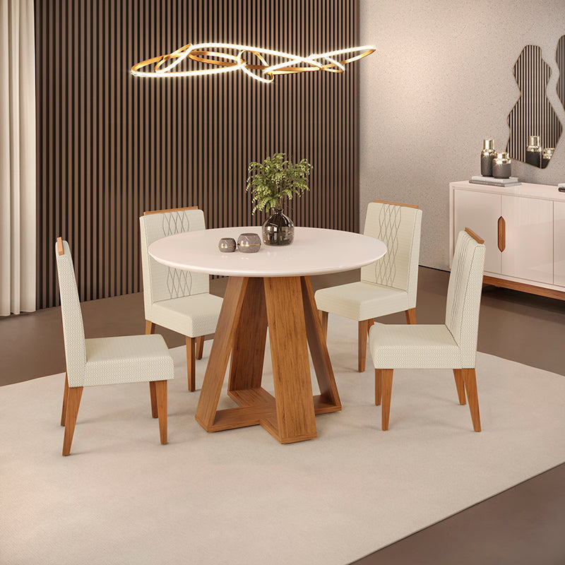 Comedor Celeste Lia 4 Sillas