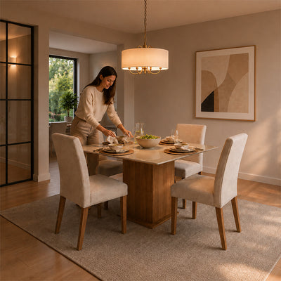Comedor Linda Fiore 4 Sillas