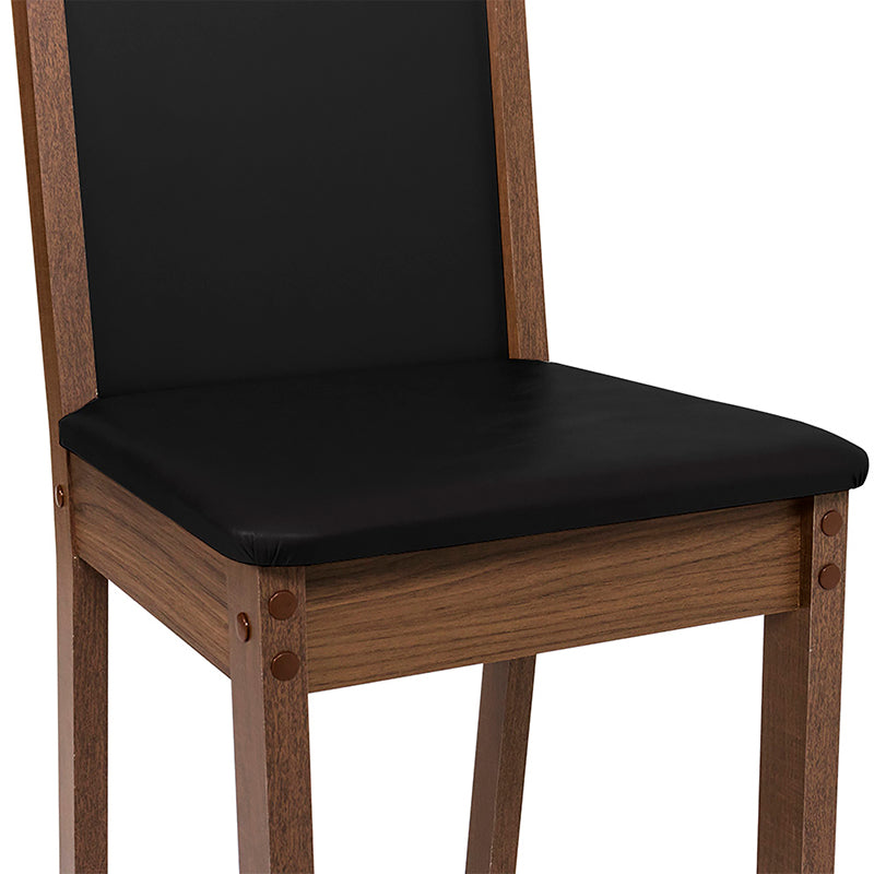 Comedor Lola Nelly 4 Sillas Negro (136x75x76 Cm)