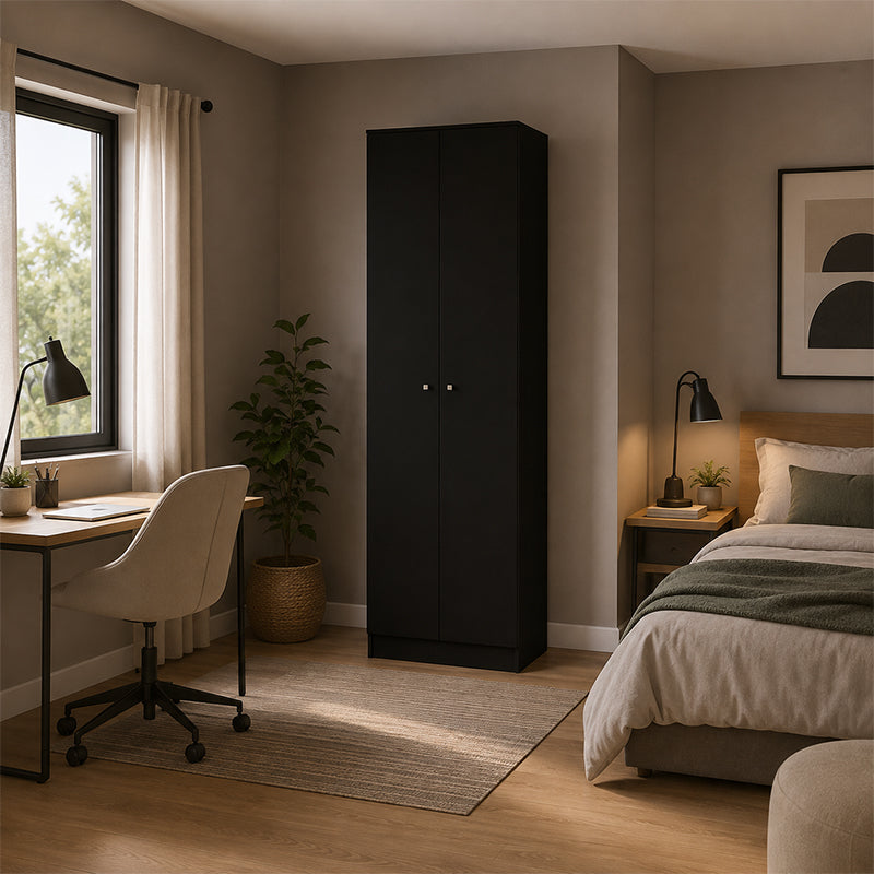 Clóset Xangai Negro 2 Puertas