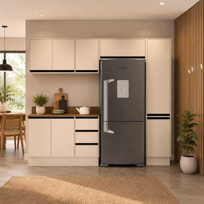 Cocina Modular Koya Premier 8 Puertas 3 Cajones Beige