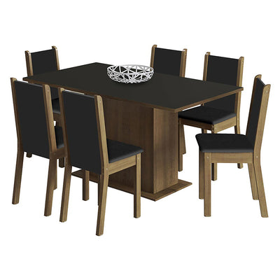 Comedor Suecia Oscuro 6 Sillas