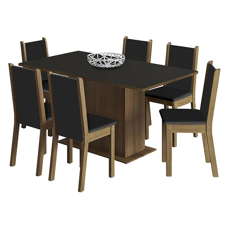 Comedor Suecia Oscuro 6 Sillas