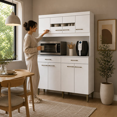 Kit Cocina Laura Blanca 8 Puertas 2 Cajones
