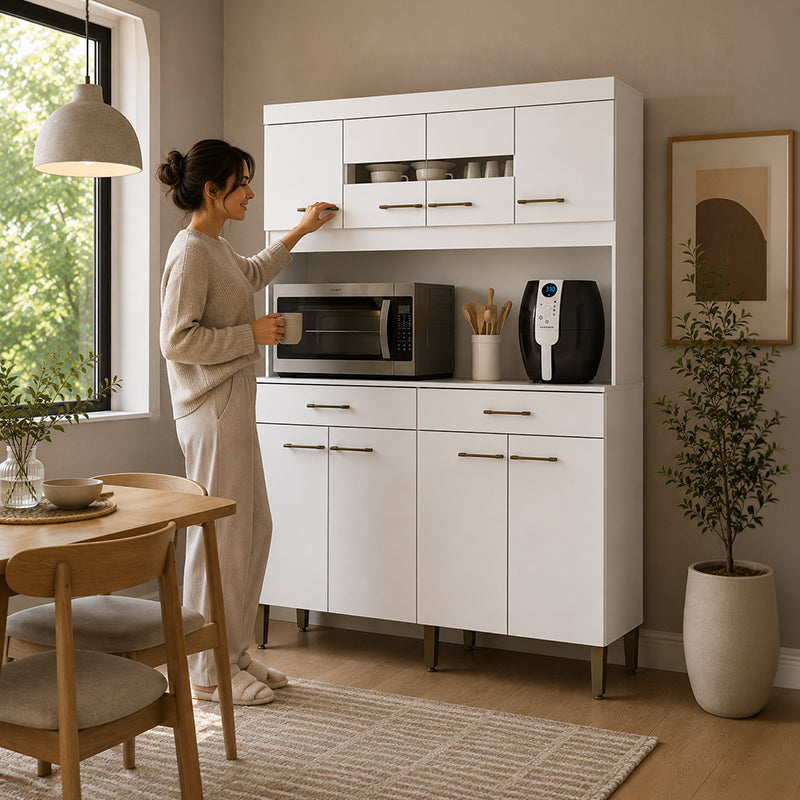 Kit Cocina Laura Blanca 8 Puertas 2 Cajones