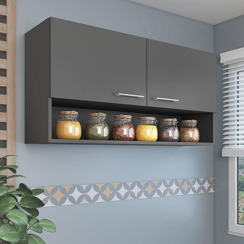 Mueble Aéreo Evandro Grafito 105