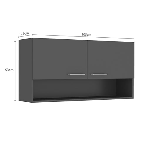 Mueble Aéreo Evandro Grafito 105
