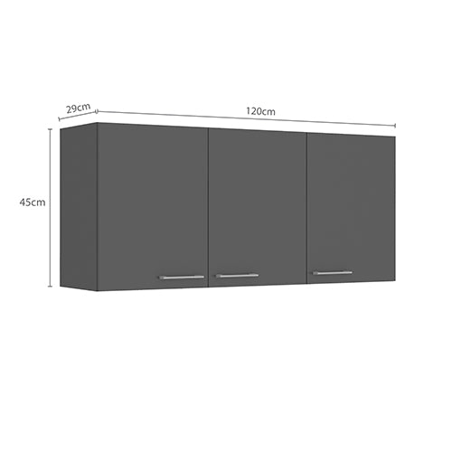 Mueble Aéreo Opie Grafito 12o Cm
