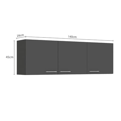 Mueble Aéreo Opie Grafito 140