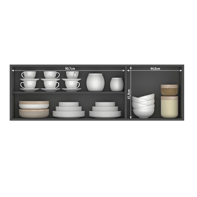 Mueble Aéreo Opie Grafito 140