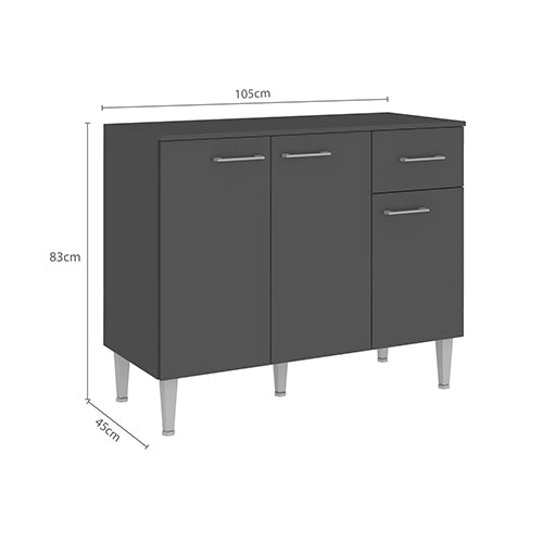 Mueble Base Evandro Grafito 105