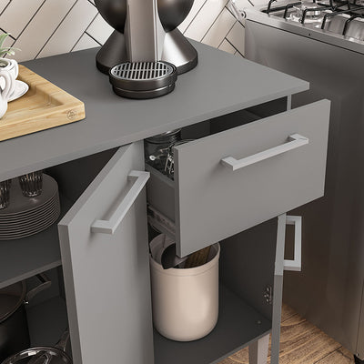 Mueble Base Evandro Grafito 105 Cm