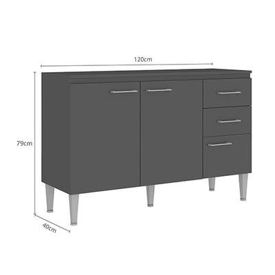 Mueble Base Opie Grafito 120