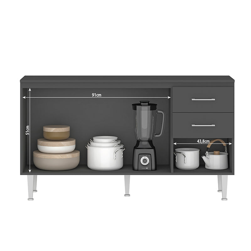 Mueble Base Opie Grafito 140
