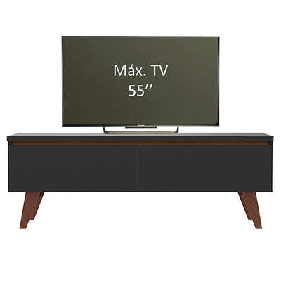 Rack TV Le Mans Oscuro 2 Puertas Hasta TV de 55"