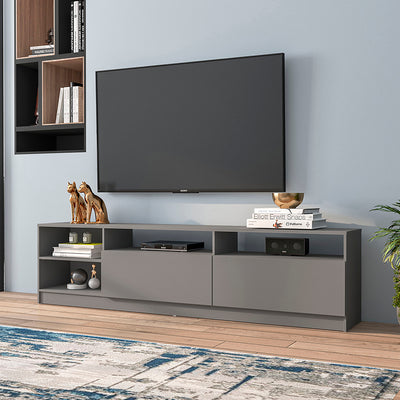 Rack TV Moyan Gris 2 Puertas Hasta TV de 75"