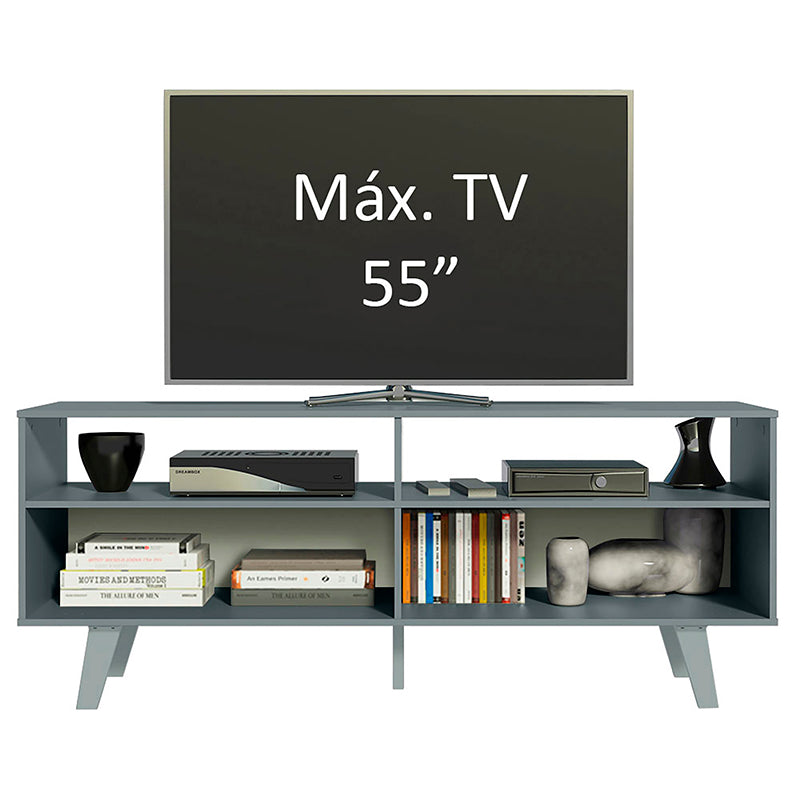 Rack TV Oslo Gris 2 Puertas Hasta TV de 55"