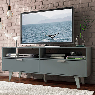 Rack TV Oslo Gris 2 Puertas Hasta TV de 55"
