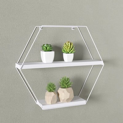 Repisa Hexagonal Total Blanco