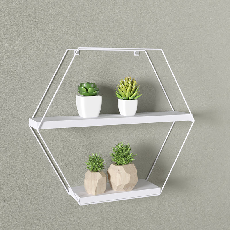 Repisa Hexagonal Total Blanco