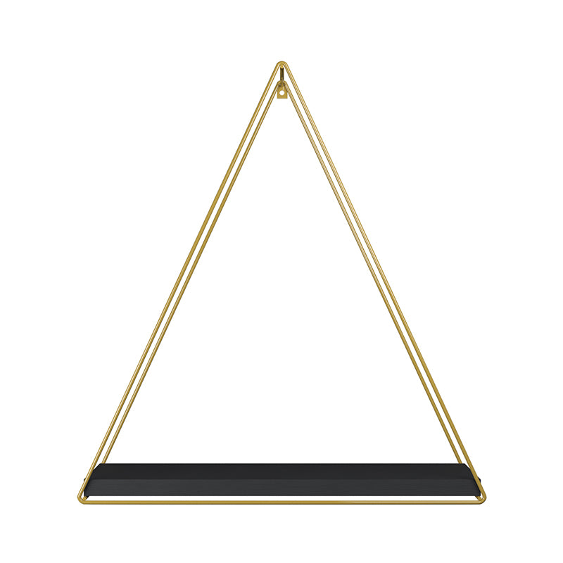 Repisa Triangular Dorado Negro 37x10x40