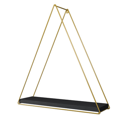 Repisa Triangular Dorado Negro 37x10x40