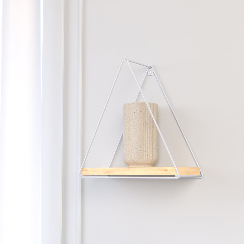 Repisa Triangular Pino Blanco 25x10x25