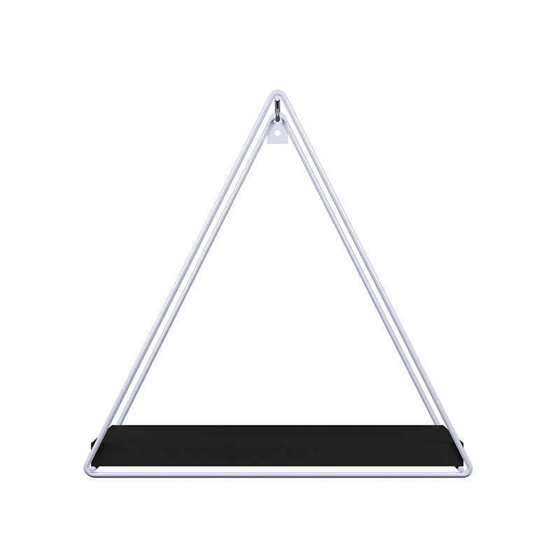 Repisa Triangular Blanco Negro 25x10x25