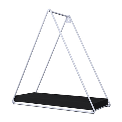 Repisa Triangular Blanco Negro 25x10x25