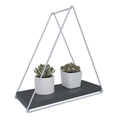 Repisa Triangular Blanco Negro 25x10x25