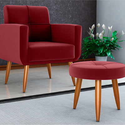 Set Poltrona Y 1 Pouf Havana