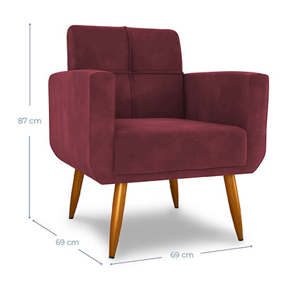 Set Poltrona Y 1 Pouf Havana