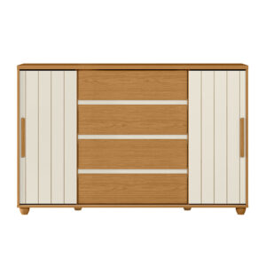 276128RA Cómoda Evidenza Rustic 2P 4C vista frontal– cajones y puertas espaciosas
