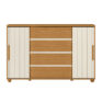 Cómoda Evidenza Rustic 2P 4C vista frontal– cajones y puertas espaciosas