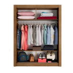 Closet Denver 2P repisas y barra interna – guardado de ropa organizado