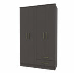 Closet Pequim Dark 4P 2C vista lateral – closet moderno dark