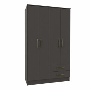 Closet Pequim Dark 4P 2C vista lateral – closet moderno dark