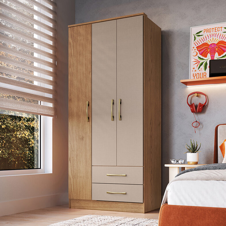 Closet Pequim Bicolor 3P 2C - Imagen 2