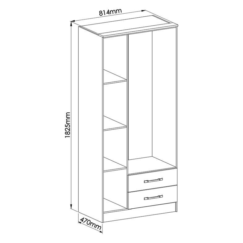 Closet Pequim Bicolor 3P 2C - Imagen 7